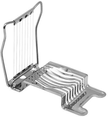 Eierschneider, Draht, 13,7 x 9,3 x 2 cm, Edelstahl, 430 Eierschneider, Küchenwerkzeug, Kirschschneider, Mehrzweck-Frühstücksgerät, Kochen, Backen, Mahlzeitenvorbereitung, tragbar
