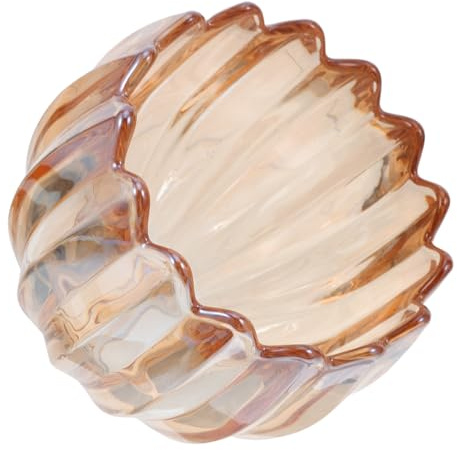 VALICLUD Abat-jour en Verre Mini Tulipe Ambré 42 Mm Remplacement Abat-jour en Verre Vintage pour Lampe de Table et Applique Murale Petit Abat-jour Décoratif Élégant et Facile à Nettoyer