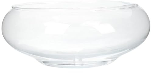 Macetero con Cuenco de Loto, Cuenco Redondo de Flor de Loto de 6 Pulgadas, Lirio de Agua Transparente, Vidrio Decorativo para Flores, Plantas hidropónicas, Peces, decoración del hogar