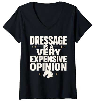 Women's Dressage Diva Dressage Rider Dressage Queen Gift V-Neck T-Shirt