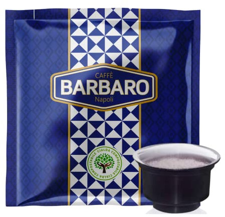 CAFFE' BARBARO Napoli 100 Capsule Compatibili con macchina Caffitaly® miscela blu Cremoso Napoli