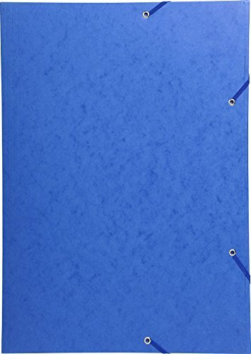 Exacompta 59502E Sammelmappe mit Gummizug und 3 Klappen aus Manila Karton 600 g, Nature Future, für DIN A3 (A3, Blau, 5)