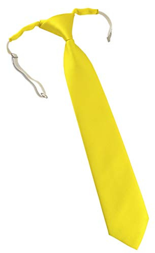 TigerTie Designer Security Sicherheits Krawatte in einfarbig Uni - vorgebunden mit Gummizug