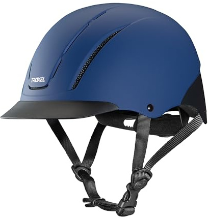 Troxel Spirit Full Coverage Horse Riding Helmet, Low-Profile Adjustable Design, Safety Horseback Riding Gear, Large (7-3/8 - 7-3/4), Navy Duratec