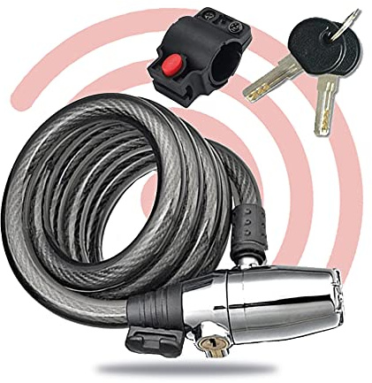 BEEPER Unisex-Adult AN-CAT120 Fahrrad-und Rollerschloss, Schwarz, 120 cm