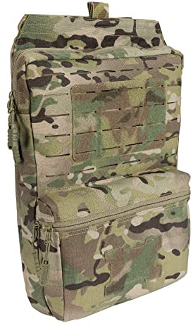 TOPTACPRO Taktischer MOLLE-Trinkrucksack für 2L Hydratation Wasserblase Hydration Tasche 500D Nylon(Multi-camo)