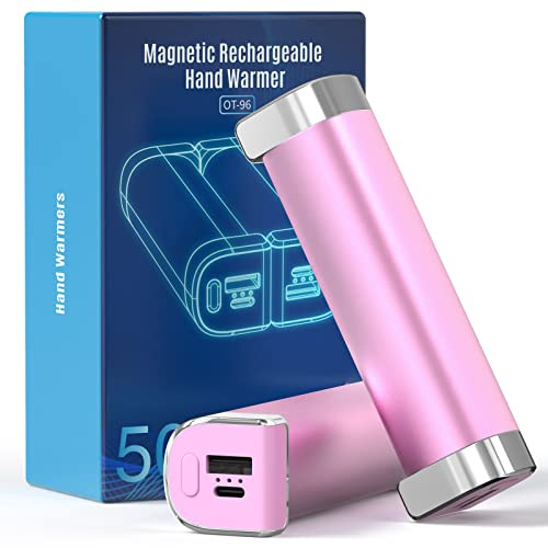 gabless Handwärmer Elektrisch, Magnetisch Handwärmer 5000mAh 2er Set, Wiederverwendbar Taschenwärmer Kinder, Tragbare Handwärmers für Outdoor Golf Jagd Camping, Wintergeschenk für Frauen Mann