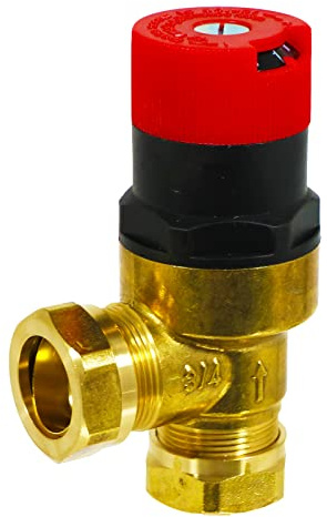 SPARES2GO 22mm Automatic Bypass Valve Boiler Pressure ABV Auto 50L 3m3/hr