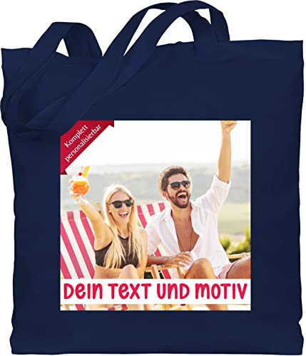 Geschenk mit Namen personalisiert by Shirtracer - Baumwolltasche - eigenem Bild - Eigenes Foto Geschenk I