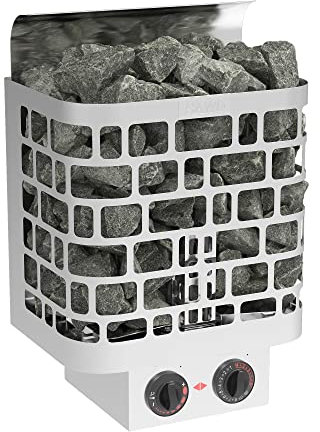 Sawo Krios - Stufa elettrica per sauna a parete, in acciaio inox, 230 V/400 V (6 kW NB)