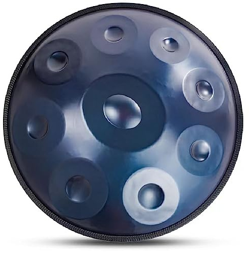 DMOYS 3pcs Handpan in g-Moll, 18 Zoll kleine Handpan aus Stahl, mit Tasche, Stativ, 2 Schlgern, staubfreiem Tuch, fr professionelle Audioproduktion