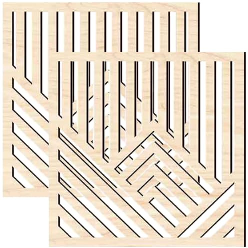IMIKEYA 2 Pièces Autocollant Mural Tenture Murale En Bois Fleuri Décoration Murale En Bois Panneau Mural En Sculpté Tenture En Mur Sculpté Bureau Démodé Pendentif