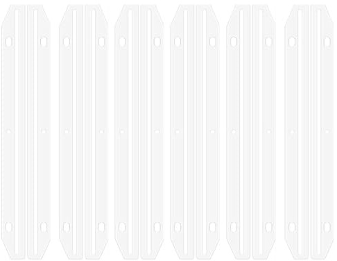 Lot de 60 classeurs à 3 anneaux, porte-revues en plastique perforé à 3 trous, accessoires de classeur, bandes d'insertion pour fichiers, livres, papiers, magazines, collecteur, blanc translucide