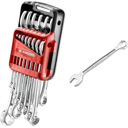 Facom 440.JP14 440 Series Metric Combination Wrench Set, 14 Pieces & 440.27 Combination Spanner, 27mm