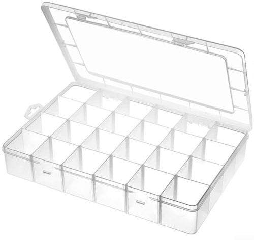 Boîte de rangement avec compartiments amovibles pour un rangement efficace des vis, clous et accessoires