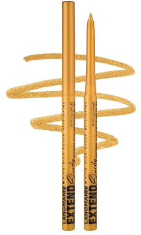 Erinde Delineador de ojos dorado, impermeable, duradero e impermeable, amarillo mate, crayón Kajal, blanco crema