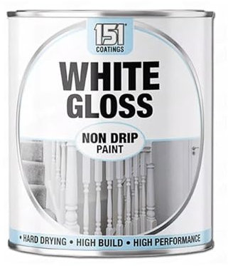 PNJB White Gloss Non-Drip Paint, Interior and Exterior Use, Quick Drying, Furniture, Doors, Windows, DIY Projects, 300ml (1PCS)