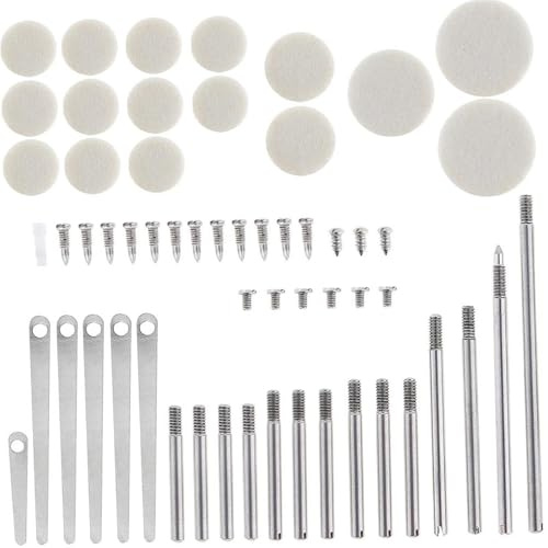 Klarinetten-Zubehör-Sets 58 Teile/los Klarinette Reparatur Teile Set Komplette Werkzeuge Klarinette Schallloch Matte Pad Roller Reed Schrauben