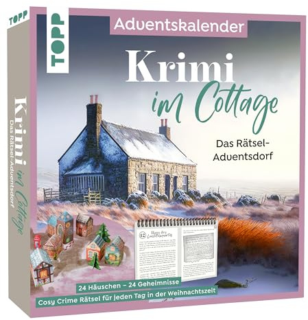 Krimi im Cottage – Der Cosy Crime Adventskalender mit Rätsel-Story für 24 Tage. 3D-Weihnachtsdorf zum Zusammenbauen, Rätseln und Wohlfühlen