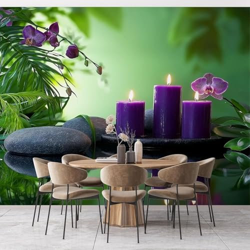 Fotomurales 350 x 256 cm Zen Papel Pintado Tejido No Tejido Spa Fotomural Efecto 3D Papel Tapiz Decorativos pared Murales Póster para Dormitorio Salón TV Pared B614
