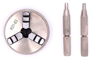 DAISHUJIE Drehfutter K01-63 3 Backen Drehfutter Selbstzentrierendes Dreibacken-Handspannfutter M14-1 Gewinde