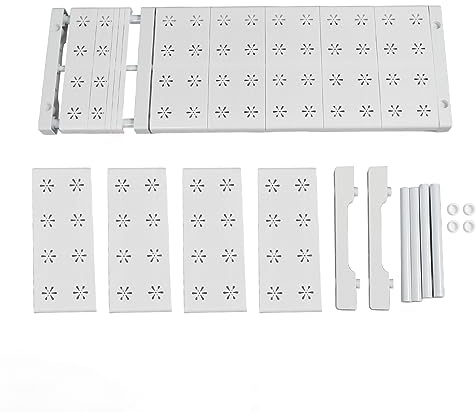 Kabinettsregal, Erweiterbare Verstellbare Kleiderschrank -Regal Organizer, Aufbewahrung von Arbeitsplätzen Organisation für (Länge 87-108 cm / 34,3-42,5 Zoll)