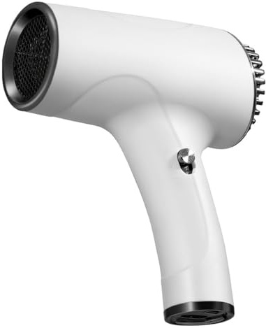 Secador de pelo inalámbrico, secador de pelo de viaje de 500 W con 2 botones frío/calor, secador de pelo inalámbrico, USB recargable para mujeres, hombres, secador de viaje blanco, secador de pelo de
