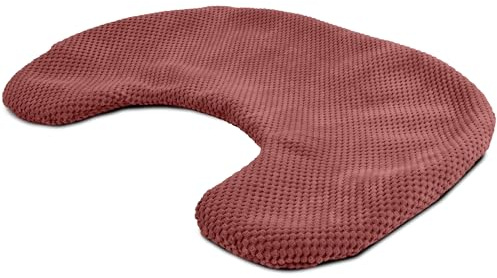 Amilian Stillkissenbezug - Ersatzbezug für Stillkissen, Schwangerschaftskissen und Lagerungskissen - weich, pflegeleicht, mit Reißverschluss, waschbar - Herzschimmer