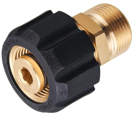 Tidevib M22-15 to M22-14 High Pressure Washer Hose Connector Adapter for Karcher for Nilfisk for Bosch Pressure Washers 3.93