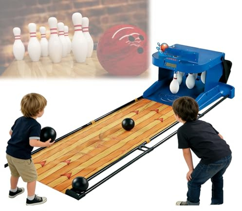 Home Electronic Bowling Machine, Travel-Friendly Bowling Set, Electronic Bowling Alley Game with Automatic Reset/Lighting/Simulation Sound Effect/LED Scoreboard.(2m)