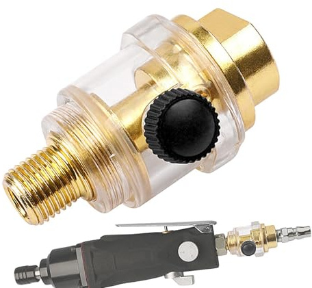 Olio compressore d'aria | Mini lubrificante pneumatico a compressione d'aria da 1/4 | Parti pneumatiche per smerigliatrici angolari, levigatrici