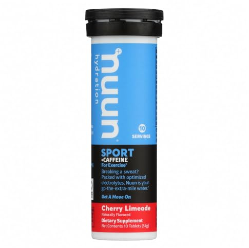 Nuun Energy: Cherry Limeade Electrolyte + Caffeine Tablets (6 Tubes of 10 Tabs)6