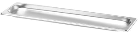 HENDI Contenitore Gastronorm, GN 2/4, resistenza termica -40 °C a 300 °C, compatibile con i forni a convezione, frigoriferi, bagno María, chafing dishes, 1.2L, 530x162x(H) 20mm, acciaio inox 18/10