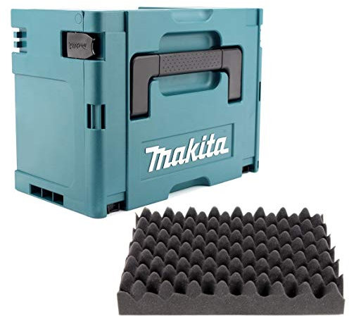 Makita MAKPAC 3 Systemkoffer - mit Universaleinlage für Makita 18 V Akku Geräte Schrauber Sägen Schleifer