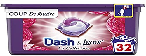 Dash Allin 1 Pods tvättmedel i flytande kapslar, kollektion med långsiktig friskhet, 32 tvättcykler (803,2 g)