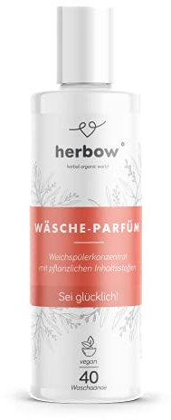 Herbow - Parfum linge écologique Adoucissant concentré avec ingrédients végétaux (soyez heureux ! - Gouave, 200 ml)