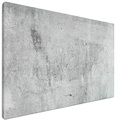 Navaris Magnetic Dry Erase Board - 24 x 36 inches Decorative White Board for Wall with Printed Design, Includes 5 Magnets and Marker - Concrete