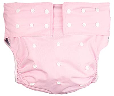 EMOVERY Incontinence Underwear for and , Washable Reusable Adult Diaper Pant, Protective Underwear, Elderly Cloth Diaper, Easy to Dry Cotton Leak Protection (Pink), 1.0 count, Pack of 1