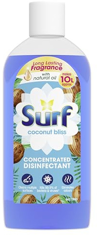 Surf Coconut Bliss Concentrated Disinfectant eliminates 99.9% of germs multi-purpose cleaner for sparkling clean surfaces 240 ml