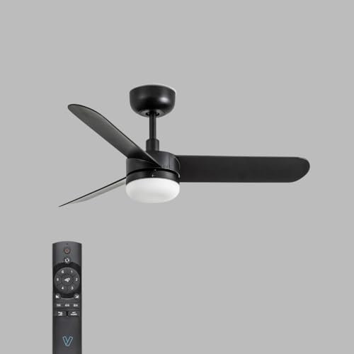 ventyly BAIRES Deckenventilator schwarz Ø90cm Licht