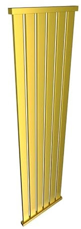 Heizkörper LOTUS 1 Badheizkörper Handtuchwärmer Handtuchhalter Bad-Heizkörper 100/30 (Gold)