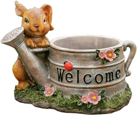 BNNP Gartenstatue Garten Simulation Kaninchen Dekoration Blumentopf Outdoor Hof Tier Skulptur Dekoration Indoor Balkon Rasen Dekoration für Outdoor Rasen Dekoration