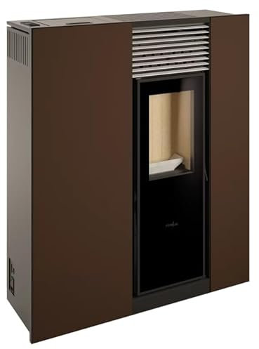 BRICOSOL ESTUFA DE PELLETS GENESIS STEEL 12 MARRON VINTAGE DE FERLUX
