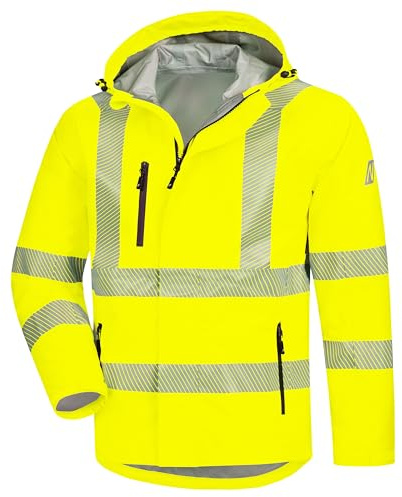 Nitras Warnschutz Regenjacke MOTION TEX VIZ PLUS, gelb, Größe XL