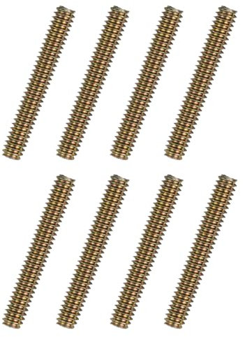 QUARKZMAN 8pz Viti Filettate Intere 1/4x1-3/4 Tutti Perni Filettati Vite Filettata Lunga Acciaio Carbonio per Mobili Ringhiera Montaggio Fissaggio Collegamento Telaio Zinco Colorato