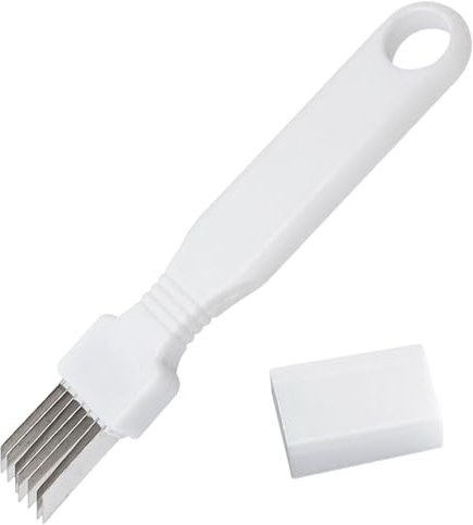 Taglierina per cipollina tritata, affettatrice per cipolle,taglierina per cipolle verde in acciaio inossidabile | Taglierina per verdure antiscivolo per mensa da ristorante, per funghi, cipolle e