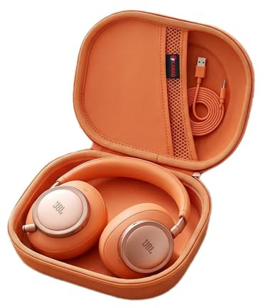 XANAD JBL kopfhörer Over Ear Tasche (Orange Blume) | Kopfhörer Hülle Case mit JBL Tune und JBL Live 780NC / 770nc / 730BT/ 520bt / 530bt / 680nc