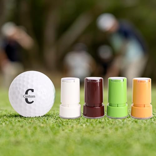 Personalisierte Golfball-Stempel, selbstfärbend, langlebige Golfball-Marker mit Logo/Text/Name, einzigartiger Monogramm-Golfball-Stempel, Geschenke für Papa/Golfer