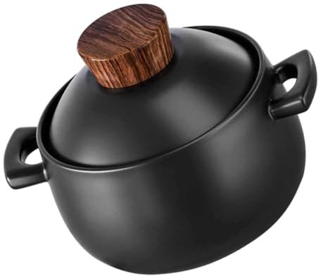 Cabilock Pot Casserole Cooking Pots Soup Ceramic Cooking Stewing Ceramic Stew s for Cooking Kitchen Cooking Cooking for Soup Wooden