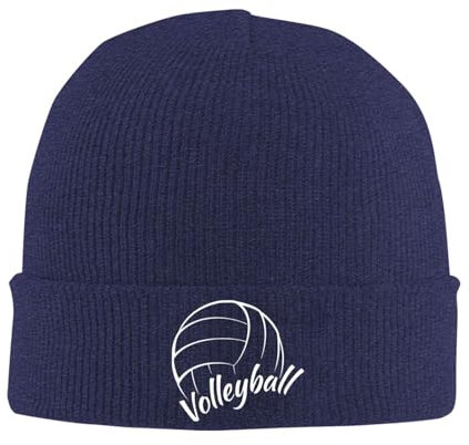 Strickmütze Liebe Ist Volleyball Beanie Mütze Weich Wintermütze Atmungsaktive Cuffed Hats Für Running Fischen Alle Jahreszeiten